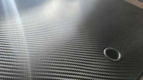 Dekorfolie Carbon für Glasabdeckung der Küche bei Hymer ML-T Exsis Modern Comfort WOLFWAX