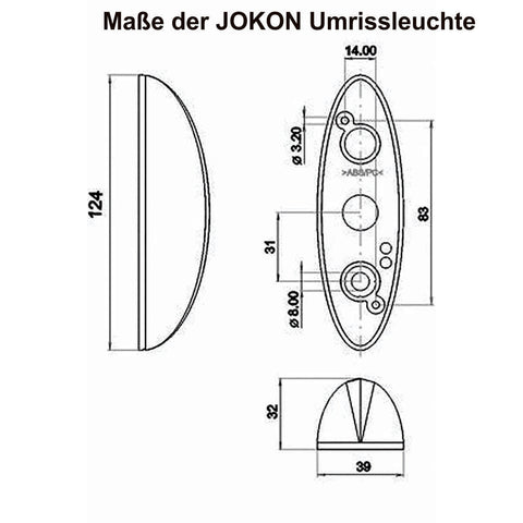 LED Umrissleuchten Set - Ersatz für JOKON Umrissleuchten – Adapter / Austausch Kit - WOLFWAX - [tags]