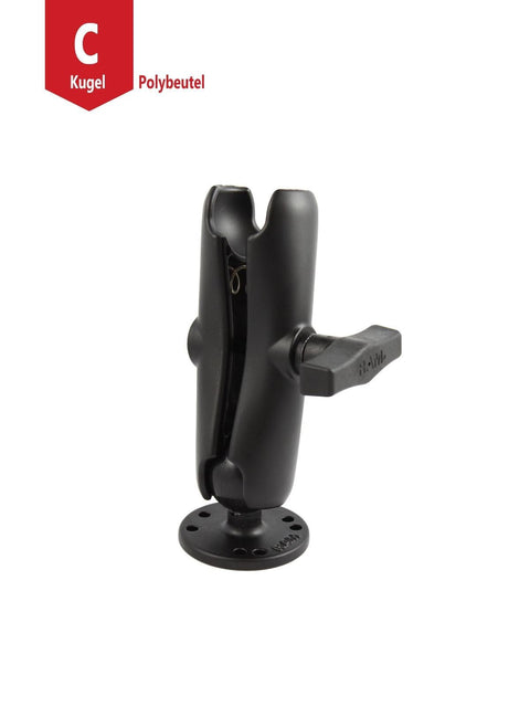 RAM Mounts Aufbau-Set - runde Basisplatte (AMPS), mittlerer Verbindungsarm, C-Kugel (1,5 Zoll) WOLFWAX