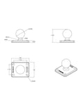 RAM MOUNTS BASISPLATTE RECHTECKIG  B-KUGEL (1 ZOLL) AMPS-LOCHRASTER WOLFWAX