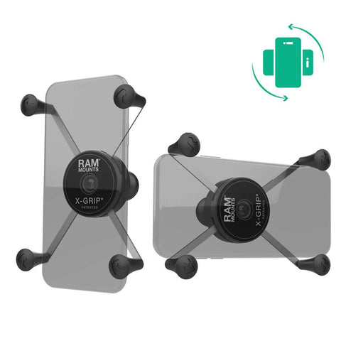 RAM Mounts X-Grip Halteklammer mit Rotation für Smartphones groß bis 114,3 mm Breite - B-Kugel (1 Zoll) WOLFWAX
