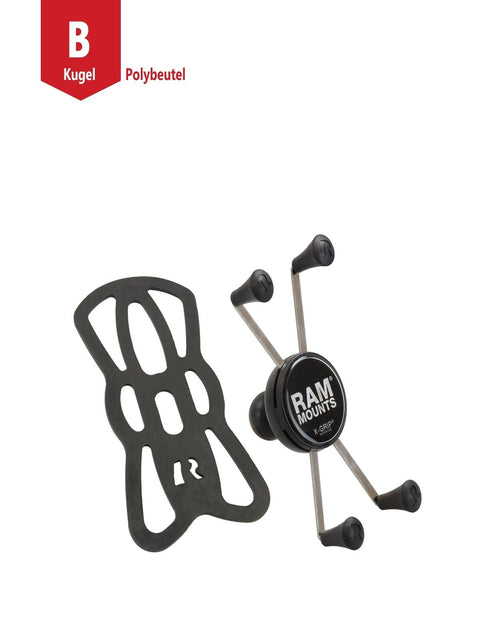 RAM Mounts X-Grip Halteklammer für Smartphones groß bis 114,3 mm Breite - B-Kugel (1 Zoll) WOLFWAX