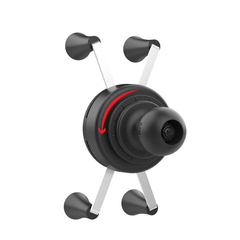 RAM Mounts X-Grip-Halteklammer mit Rotation für Smartphones klein bis 82,6 mm Breite - B-Kugel (1 Zoll) WOLFWAX