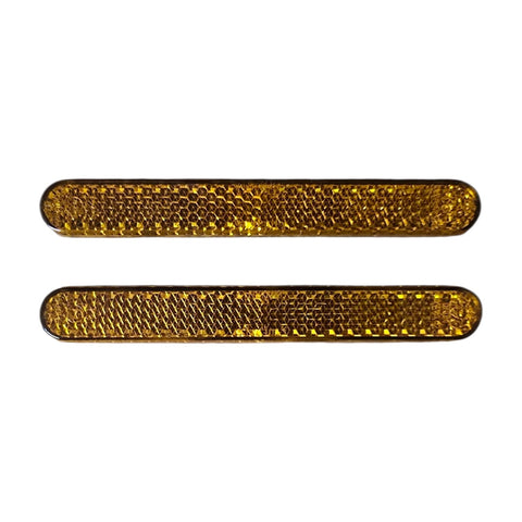 2X Selbstklebende Rückstrahler in gelb 100 X 13 X 7 mm - WOLFWAX - [tags]
